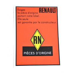 Autocollant "Pièce d'Origine Renault"